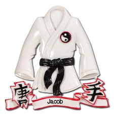 Martial Arts Robe Personalized Christmas Ornament/Gi/Karate/Taekwondo/Jiu Jitsu