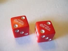 Vintage Coke Drink Coca-Cola Dice Set Red with White Script lettering 5/8 in.