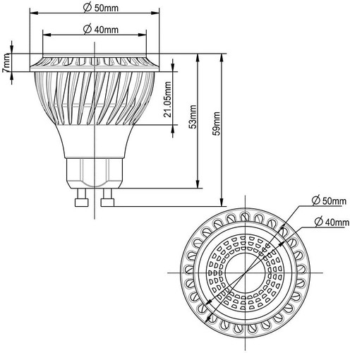 5W COB GU10 LED Bulbs, 50W Equivalent, 2800K, 440LM 30 Degree Beam Angle - Picture 5 of 7