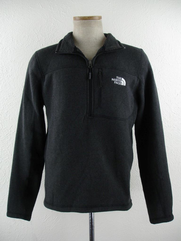 The North Face Mens S Gordon's Lyons 1/4 Zip TNF Dark Grey Heather Fleece Jacket