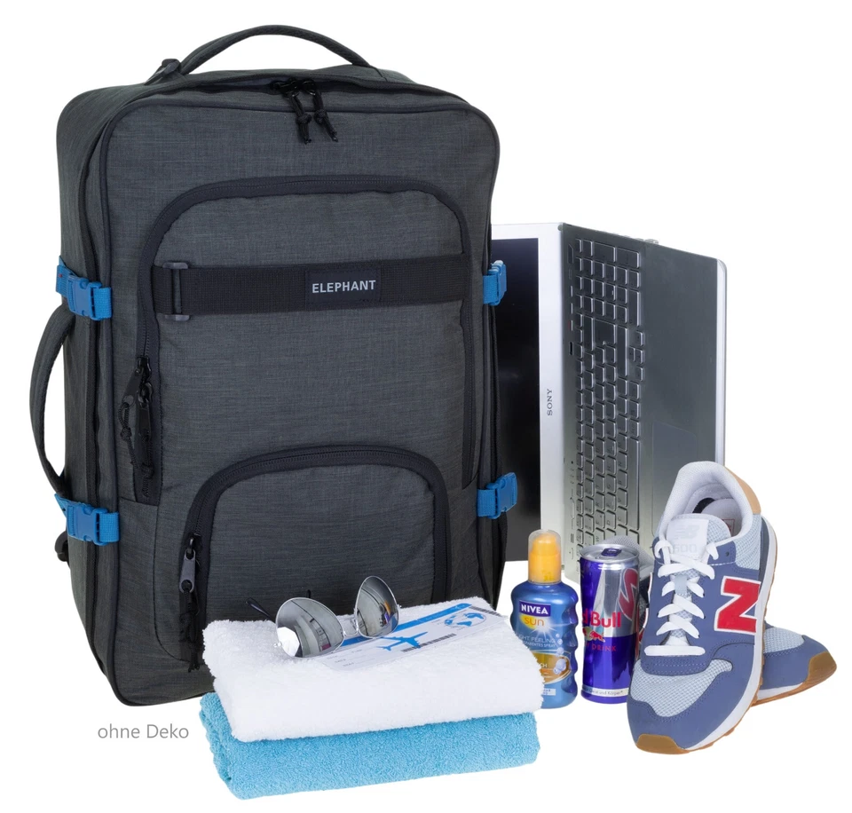 Rucksack Handgepäck Rucksack IATA Herren Elephant Travel Fly 13029 Anthrazit - Bild 2 von 4