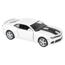 RI Novelty -Pull Back Die-Cast Metal Vehicle - 2014 CHEVY CAMARO (White)(5 inch)