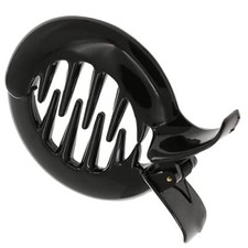 Paris CP3294 French Hair Clip for Women, Girls Round Fish Hair Claw Black