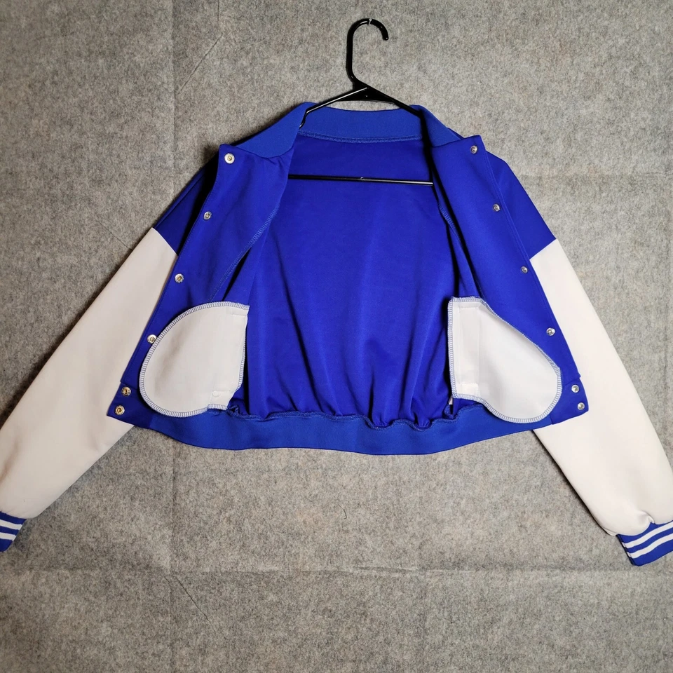 Track Jacket Queen Bomber Coat Crop Womens Large Drop Shoulder Unique Mobwife - Image 3 of 4