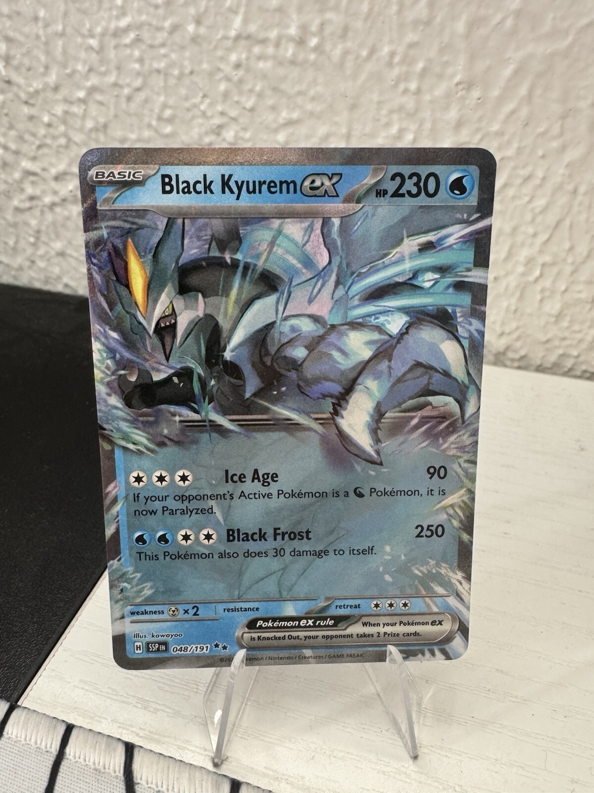 Black Kyurem EX 48/191 Double Rare Holo | Pokemon TCG SV08 Surging Sparks | Mint