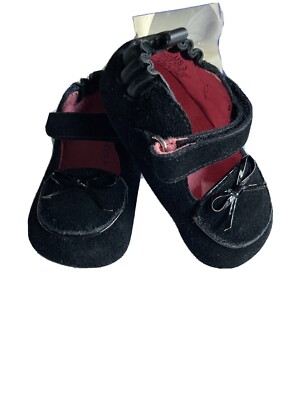 Robeez Minischuh schwarz Mary Janes Größe 3 6/9 Mths