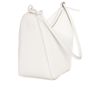 LOEWE Hammock Mini $2150 Soft White Leather Hobo Bag New And Authentic