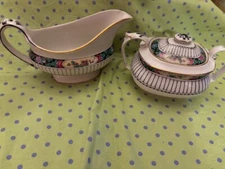 Booths Silicon China England Stratford Creamer & Sugar Bowl Perfect