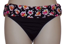 Kenneth Cole black hipster bikini bottom size M swimsuit new