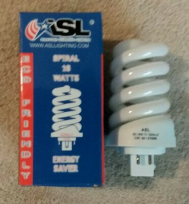 ASL Spiral 18W G24q-2 4 Pin Base, Light Bulb, SC18 / E / 2700K CRI 82 Warm White
