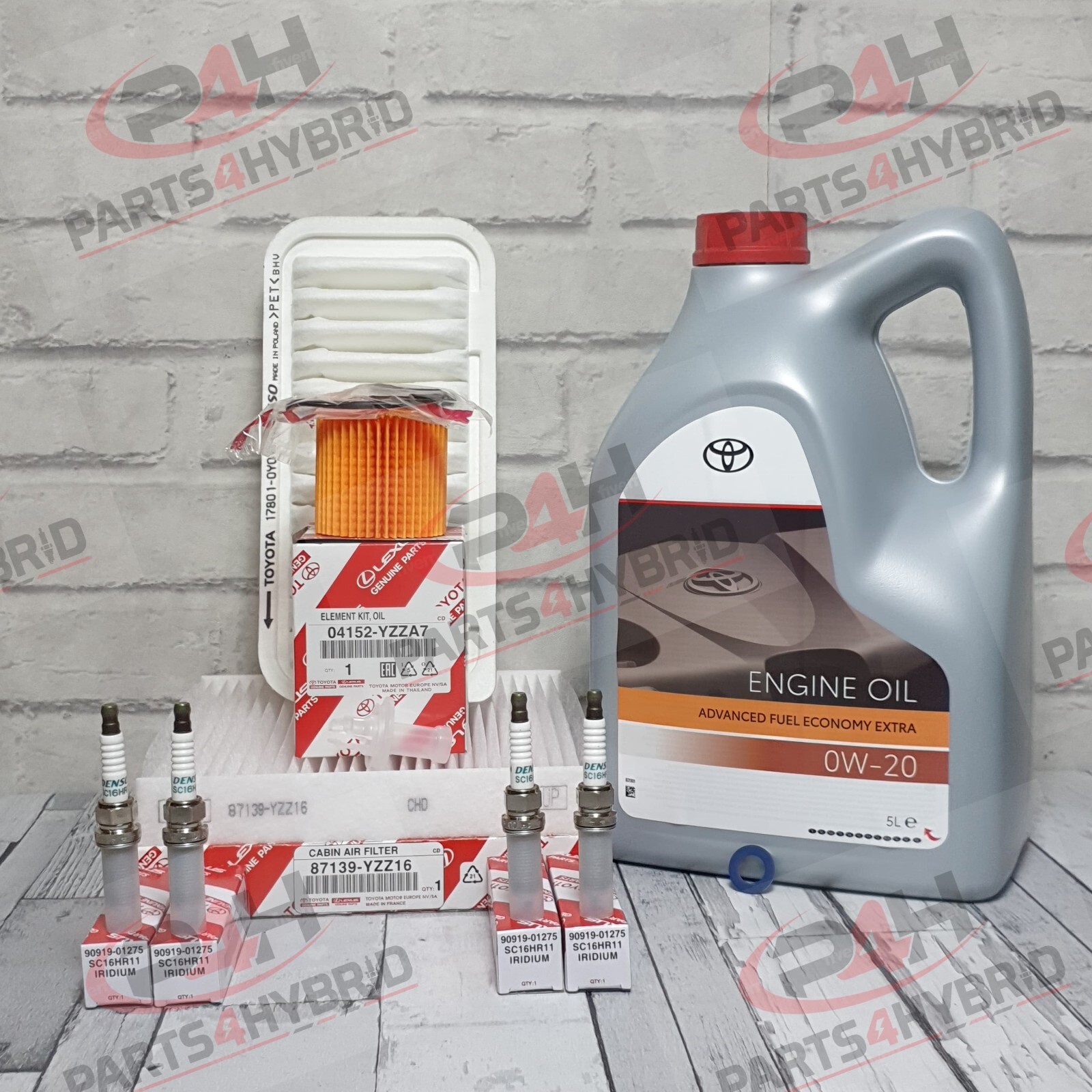 Genuine Toyota Urban Cruiser Service Kit 1.3L NSP110 0W20 Oil Plugs & Filters