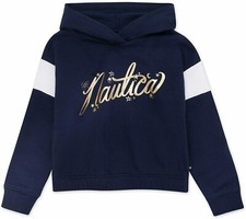 Nautica Girls' Navy Long Sleeve Fleece Hoodie Toddler 4T NWT 47.50