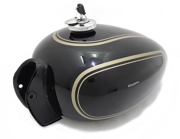 FüR Royal Enfield Benzin Benzintank Mit VerschließBar Chrom Kappe & SchlüSsel-image