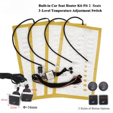 Universal Built-In Car Seat Heater Kit Fit 2 Seats 12V Alloy Wire Heating Pads