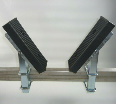 2 x Bootsauflage Bootskissen Auflagekissen inkl.Gelenk Rohr 40x40mm L:300-600mm