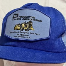 Vintage CAT Diesel Power SnapBack Mesh Hat Cap Trucker USA Made Caterpillar LA