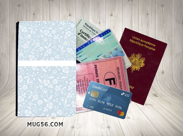 floral fleurs 071 carte identité grise permis passeport card holder floral fleurs 071 carte identité grise permis passeport card holder