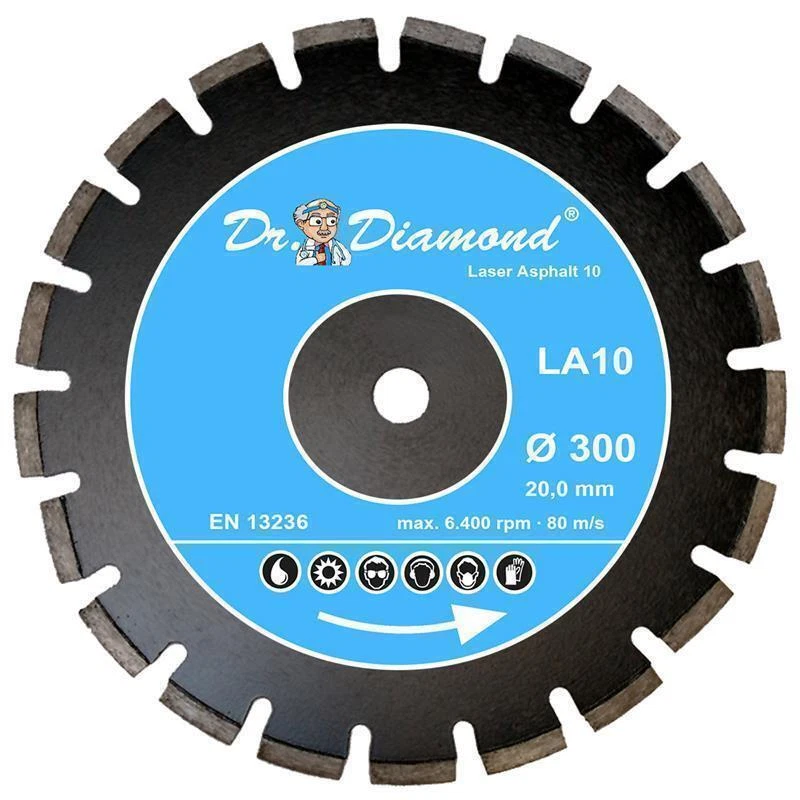 DR. DIAMOND Asphalt Diamanttrennscheibe Laser Diamantscheibe 10 mm LA10 Trennscheibe