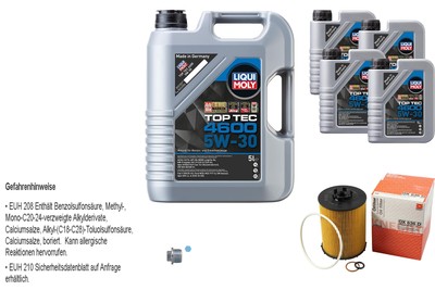 MAHLE Ölfilter LIQUI MOLY Top Tec 4600 5W-30 9 L für Rolls-Royce Phantom VII