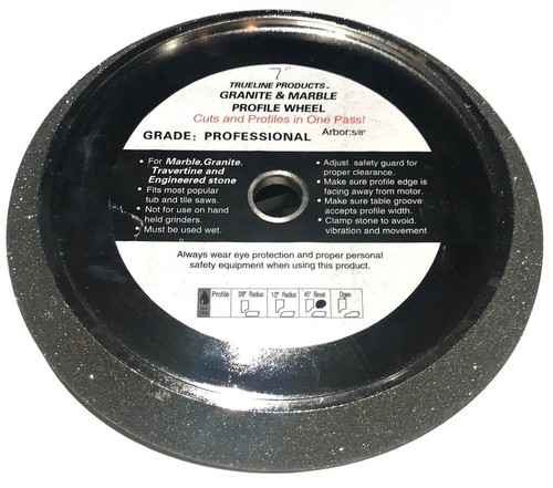 Pro Right Industry 7 Shape E – 45 Degree Bevel Profile Wheel – For Granite, Marble, Travertine Tile 1 thumbnail image