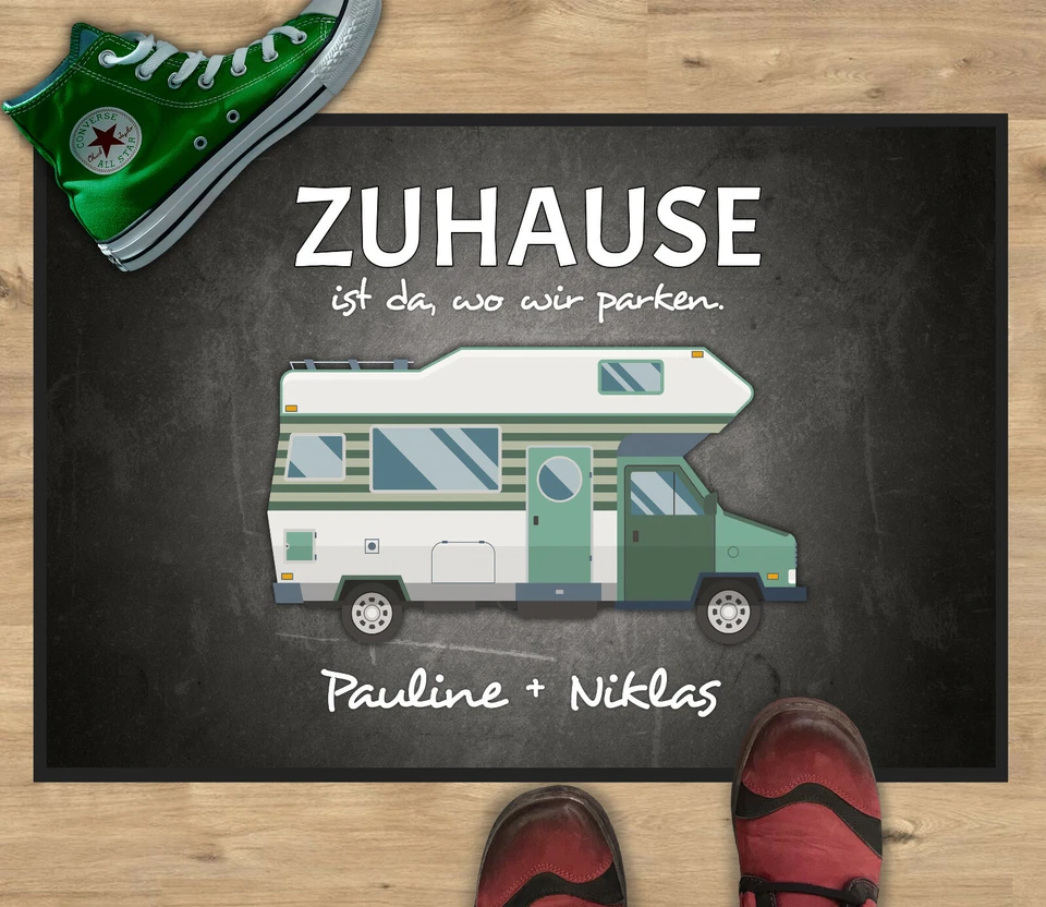 Fußmatte personalisiert Name Wohnmobil Camper Geschenk Spruch Hochzeit Haus - Bild 2 von 3