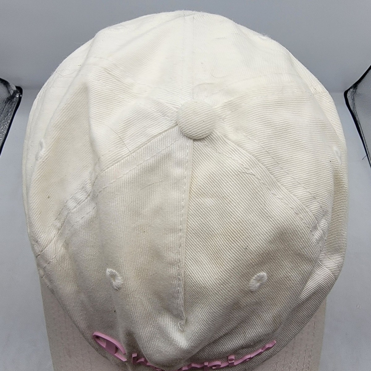 Champion Womens Hat Cap White Pink Casual Adjustable 