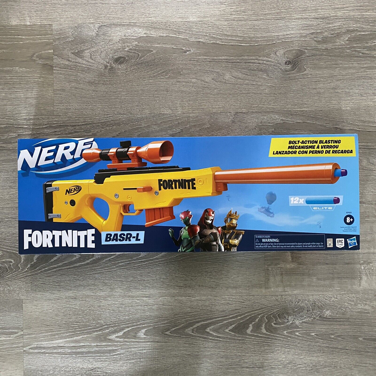  NERF Fortnite BASR-L Bolt Action, Clip Fed Blaster - Includes  Removable Scope, 6-Dart Clip and 12 Official Elite Darts : Toys & Games