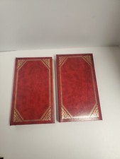 Vintage Holson Binder Photo Album Red Marble Gold Decor Lot Of 2