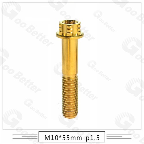 M10 Titan Flanschkopf T50 Torx Schraube Doppelantrieb Gold 1,25/1,5 mm Gewinde - Bild 15 von 30