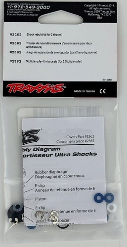 Shock Rebuild Kit for 2 Shocks Traxxas 2362 RC Parts NEW in Package - Picture 2 of 2