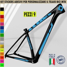 Kit 9 Adesivi telaio bici UNIVERSALI mtb  protezione Fat Bike DISCESA 2398