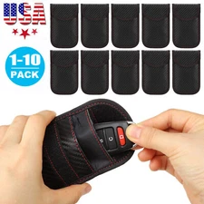 1-10Pack RFID Faraday Pouch Car Key Fob Protector Signal Blocking Anti-Theft Bag