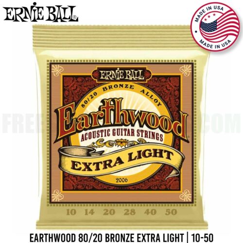 ERNIE BALL 2006 Earthwood Bronze Extra Light Corde per Chitarra Acustica | 10-50 - Foto 1 di 4