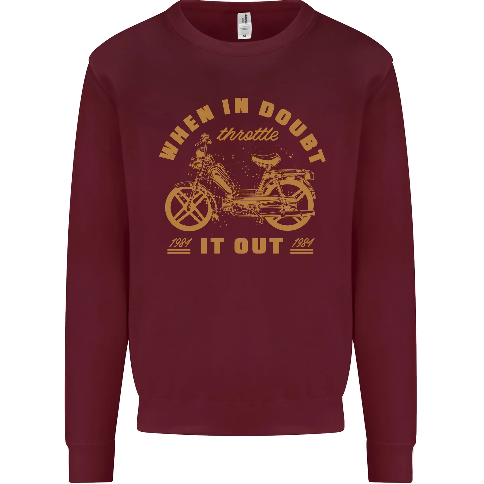 In Doubt Moped Biker Motorcycle Scooter Men's Sweatshirt