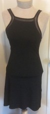 * NEED $ SALE * NWT Bebe Black Mesh Inset Sexy Tank Fit and Flara dress XS