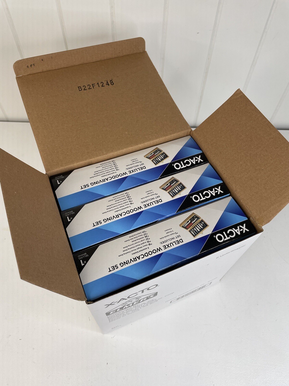 6 Pack Of XACTO Deluxe Woodcarving Sets Hobby Knife 16 Pieces Blades