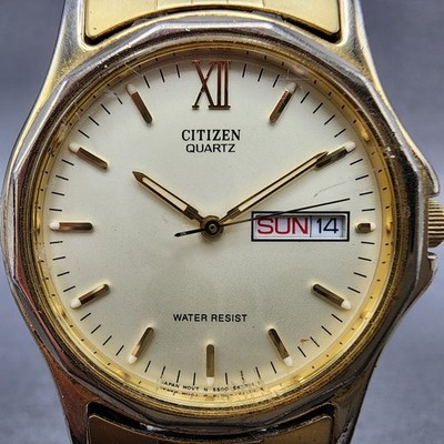 Citizen Watch Men 34mm Champagne Dial Gold Tone Daydate 5500 Citizen Watch Men 34mm Champagne Dial Gold Tone Daydate 5500
