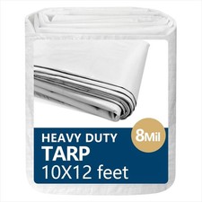 10x12 Feet Thickened Waterproof Tarp, 8 Mil Heavy-Duty Trap, Tarpaulin Cover ...