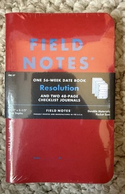 SEALED FIELD NOTES FNC-37 Resolution set of 3 Memo Books Datebook & Checklists