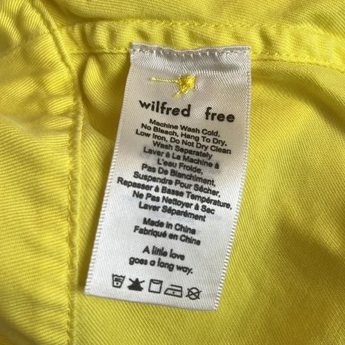 Aritzia Wilfred Free Pasha Open Back Cropped Tank Top Yellow Size L - Picture 6 of 7