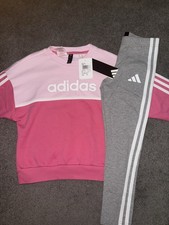 Girls Adidas Sweatshirt & Leggings Set - 7-8 Years