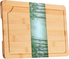 Extra Large Wooden Chopping Board Bamboo Cutting Serving Wood Kitchen Food 44cm
