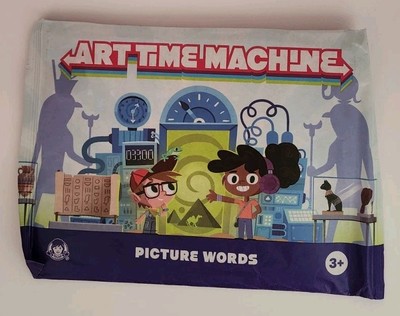 2023 Wendy s Kids Meal Art Time Machine  Picture Words  Purple Pack Kit