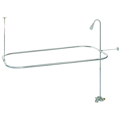 Ez-Flo 27 X 42 Inch Bathcock Type Portable Aluminum Add On Shower Unit Shower