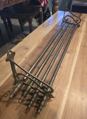 Antique Brass Pullman Train Style Luggage Rack Wall Mount Shelf 30 