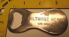 VTG Advertising Metal Shoehorn Bottle Opener The Biltmore Hotel Los Angeles