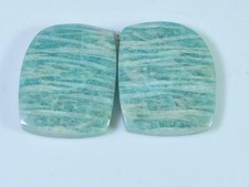 23Cts. Natural Amazonite (15X19X02 mm each) Octagon Cabochon Matched Pair