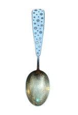Cuillère de Noël cristaux de neige Michelsen argent massif 1945