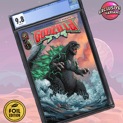 Godzilla (Kai-Sei Era) #1 GalaxyCon Foil Dave Wachter Variant CGC 9.8