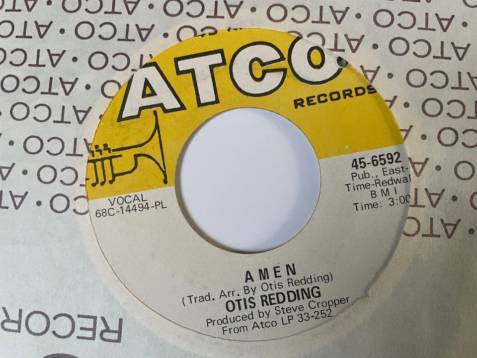 Otis Redding: 1968 US ATCO Records 45: Hard To Handle / Amen _NM - Image 2 of 2